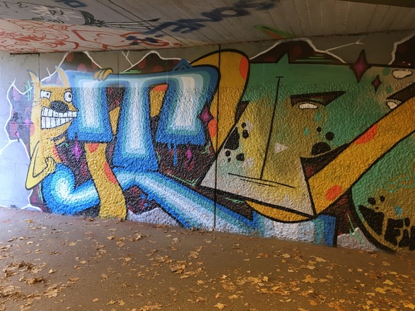Graffiti Unterführung Brudermühlbrücke, Okt 2019
