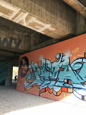 Street Art unter der Brudermühlbrücke, Okt 2019