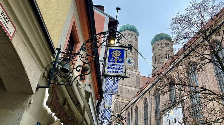 Blick von der Terrasse auf die Frauenkirche