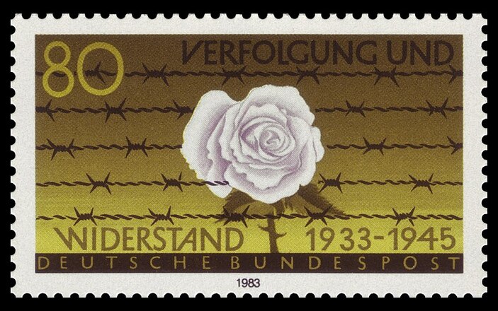 Briefmarke Weiße Rose "Verfolgung und Wiederstand"