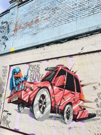 Mural der Künstlergruppe 'Der Blaue Vogel'