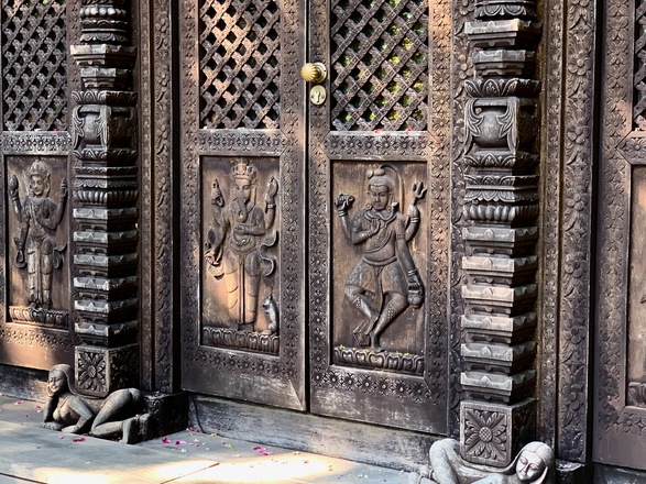 Nepalesische Pagode - Tür Details