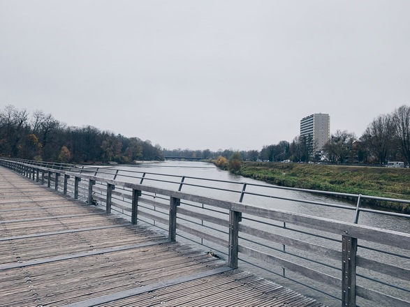 Blick vom Flauchersteg