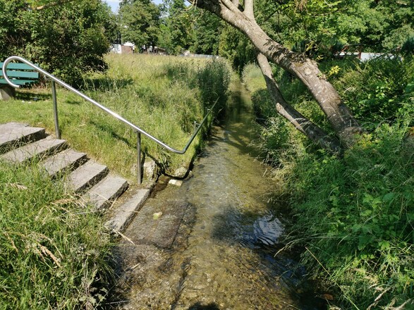 Kneippkur am Bach