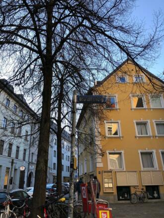 Straßenschild Westenriederstraße Ecke Radlsteg