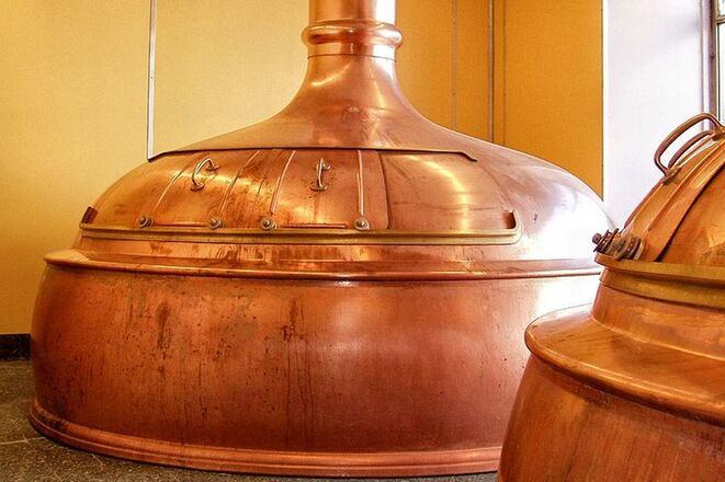 Sudkessel beim Schmidmayer Bräu in Siegenburg