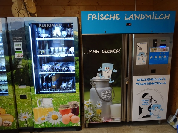 Frische Milch aus dem Automat