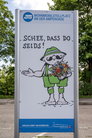 Begrüßungsschild