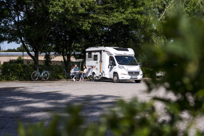 Frühstück am Wohnmobilstellplatz an der AmperOase
