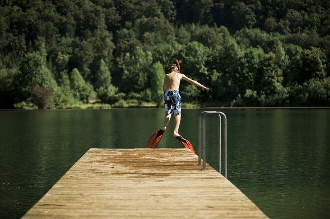 Am Badesee St. Agatha ist Badespaß für die ganze Familie garantiert.
