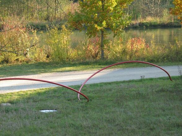 künstlerische Darstellung eines eisenzeitlichen Grabhügelfeldes in Riedenburg-Untereggersberg