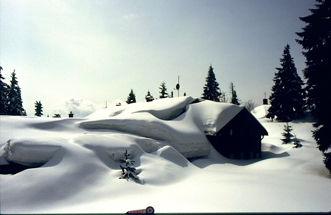 Altes Schutzhaus im Winter 2000