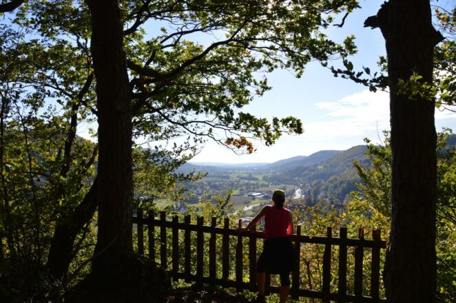 Aussicht ins Wiesenttal bis Ebermannstadt von der Brocksanlage