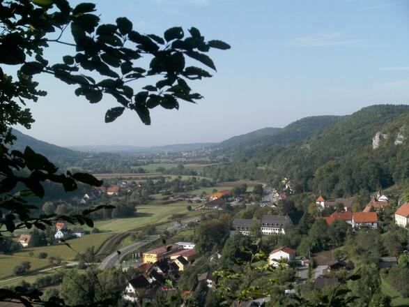 Blick auf Streitberg von der Brocksanlage