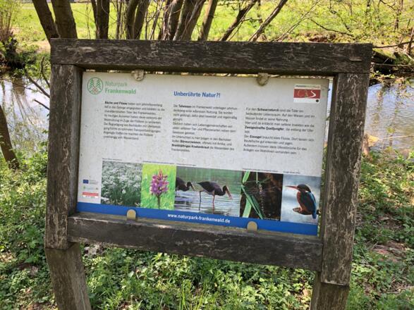 Infotafel an der Haßlach bei Kronach
