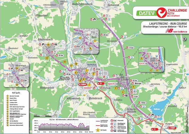 Laufstrecke Challenge Roth