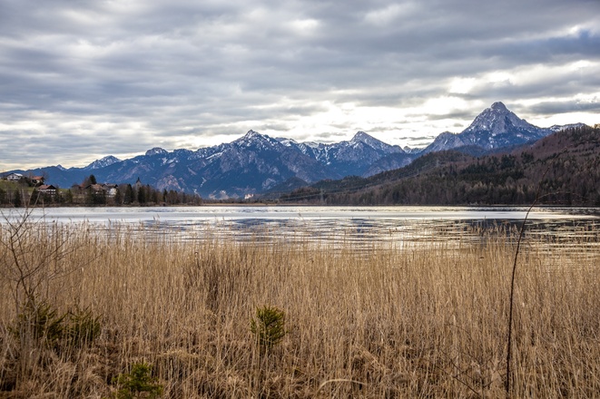 Bergblick am Weißensee
