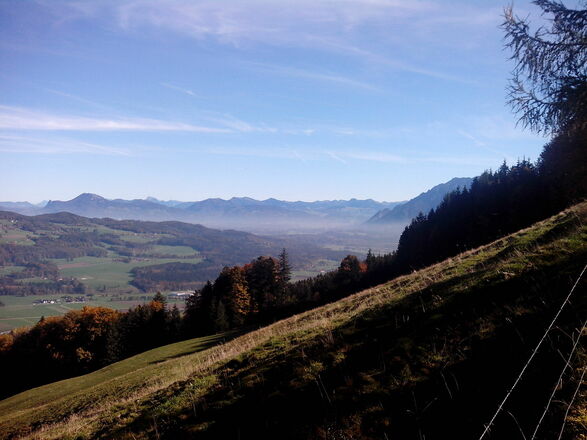 Blick von Fürmannalm Richtung Grenze nach Österreich