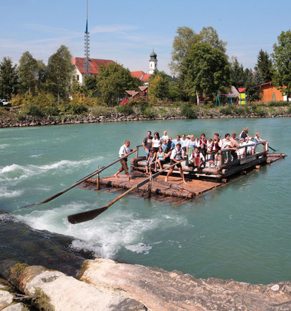 Floßfahrt auf dem lech