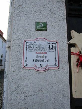 Ehemalige Küferwerkstatt, Tafel