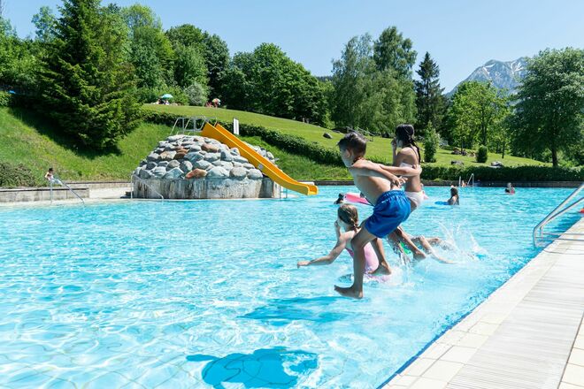 Wasserspaß für die Kleinen im Freibad