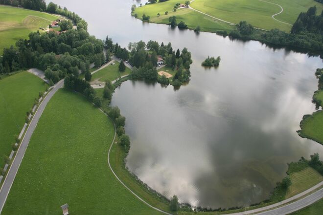 Luftbild zum Schwaltenweiher