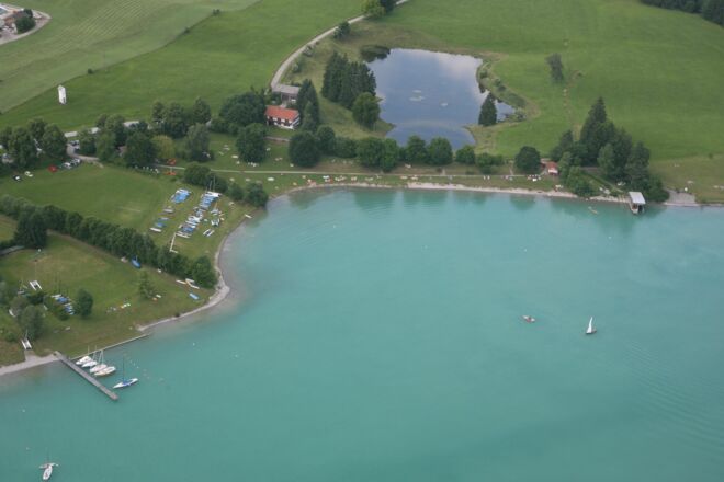 Luftbild zum Forggensee in Dietringen
