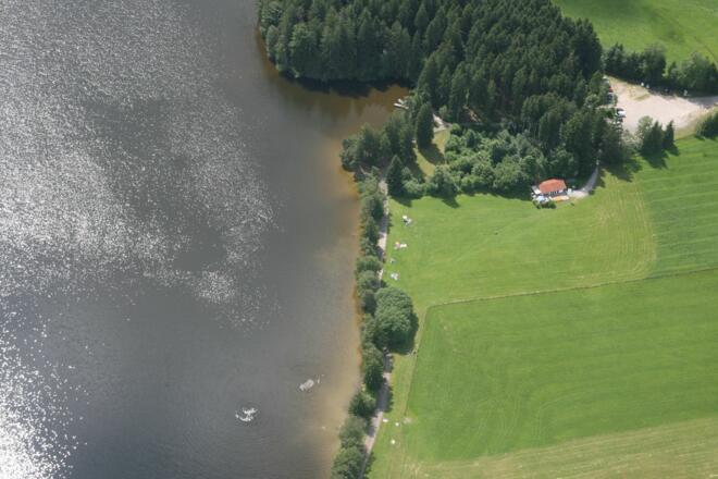 Luftbild zum Schmutterweiher