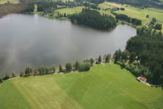 Luftbild zum Schmutterweiher