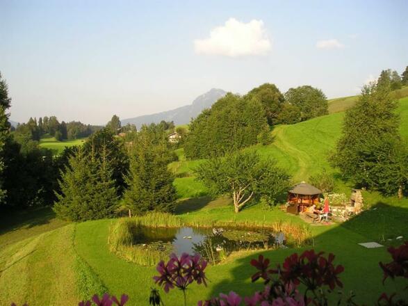 Ausblick vom Haus auf die Berge
