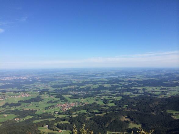 Panoramaausblick von der Bergstation der Hochriesbahn