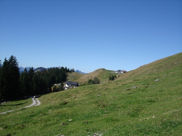 Blick Richtung Spitzsteinhaus und Altkaseralm