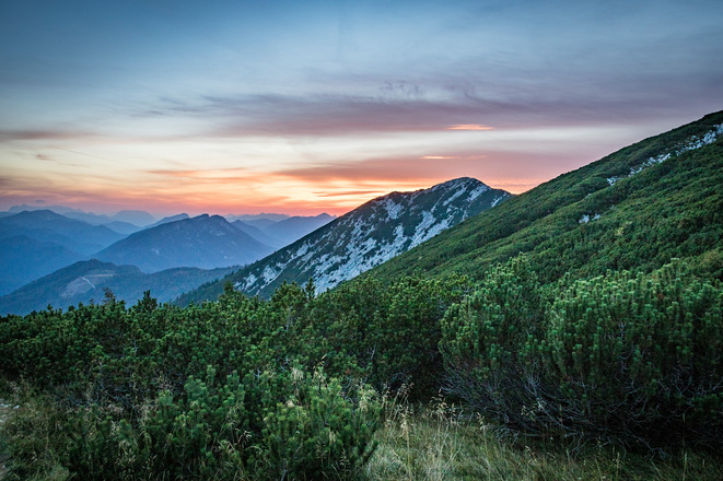 Abendlicher Absteig vom Zwiesel