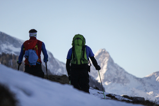 Morgens beim Aufstieg vor der Königsbergalm.
