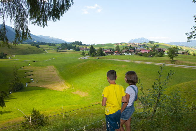 Ausblick vom Sagenweg auf Obermaiselstein