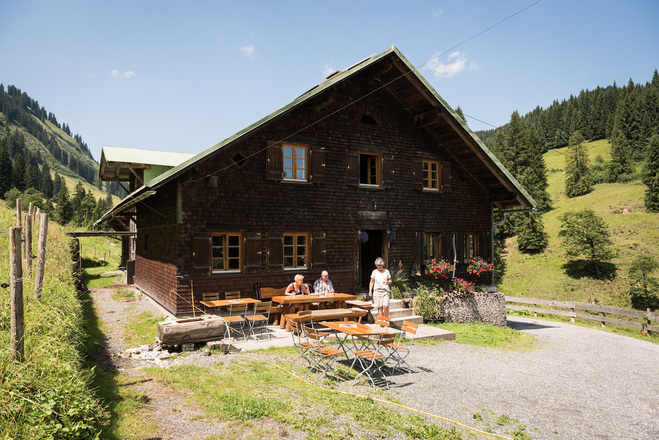 Die Herzberg Alpe bei Obermaiselstein liegt auf 1.200 m