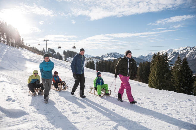 Rodeln im Skigebiet Ofterschwang