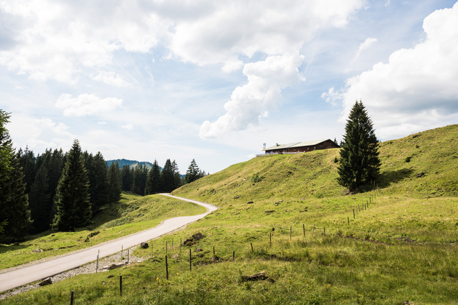 Innerhalb kurzer Zeit erreichen Sie die Mittelalpe von Riedbergpass aus