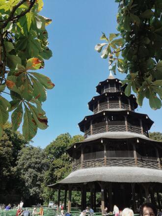 Chinesischer Turm Herbstblätter