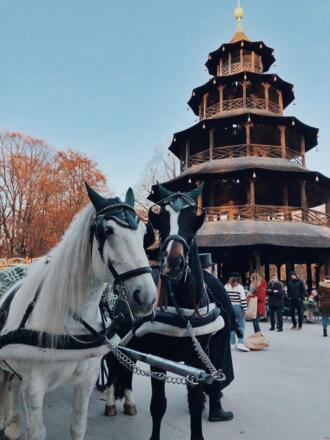 Chinesischer Turm Kutsche Herbst