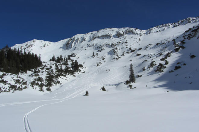 Skitour Hochblasse - Abfahrt
