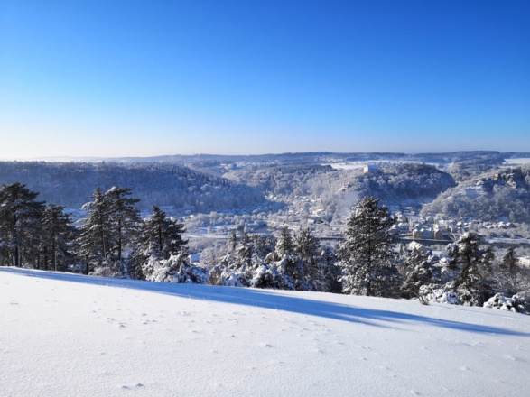 Ausblick auf das winterliche Riedenburg