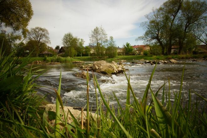 Abens mit Abensauen im Kurort Bad Gögging im Hopfenland Hallertau