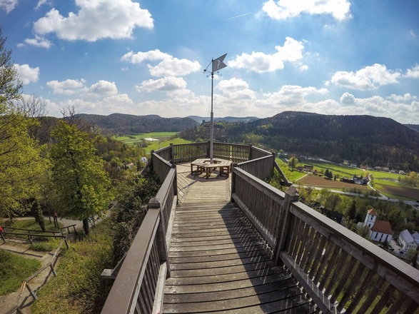 Aussicht an der Burgruine Streitberg