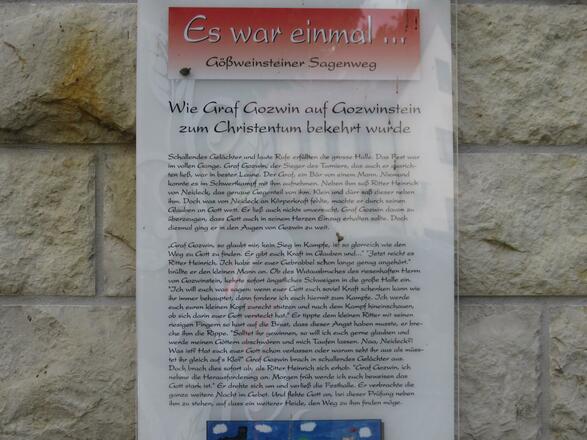 Tafel Nr.10: unterhalb der Burg