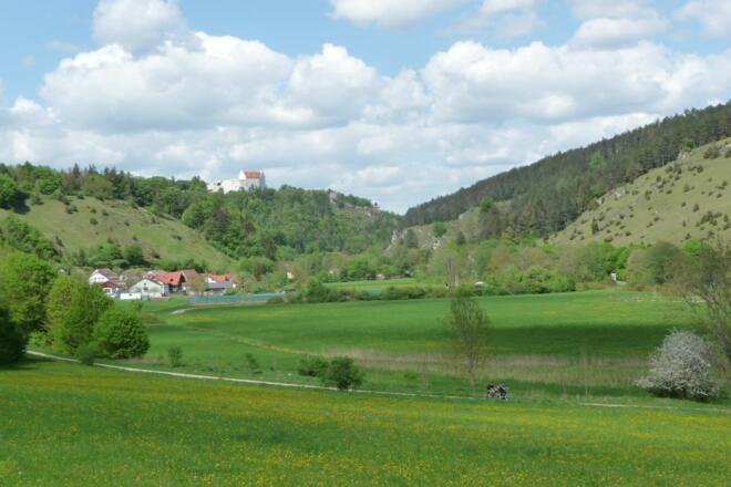 Blick auf die Rosenburg über Riedenburg