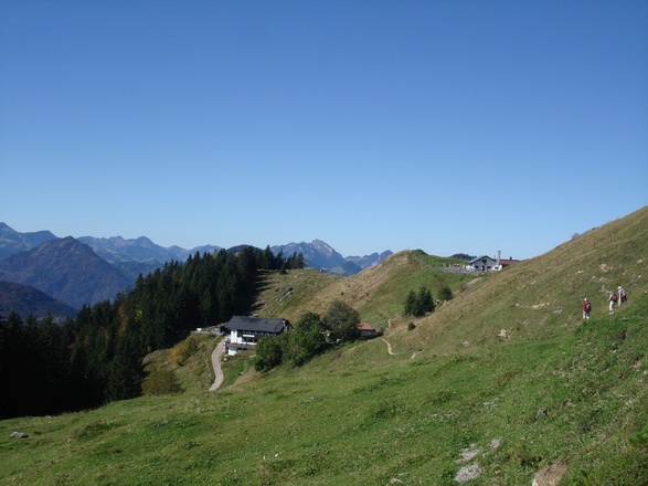 Blick Richtung Spitzsteinhaus und Altkaseralm