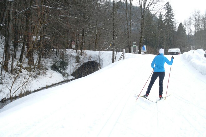 Loipe am Parkplatz Geigelstein