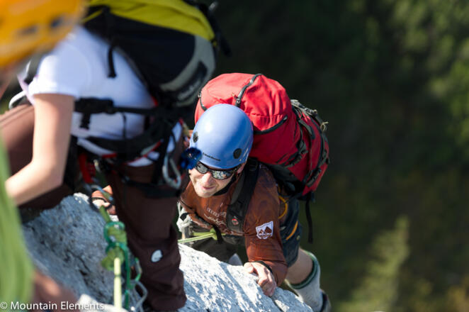 Alpinklettern Kampenwand mit Bergführer