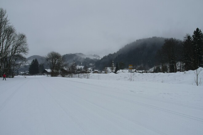 Blick auf das Bergsteigerdorf Sachrang